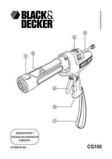 BlackandDecker Pistoler A Mastic- Cg100 - Type 1 - Instruction Manual (Slovaque)