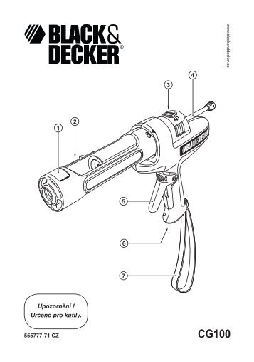 BlackandDecker Pistoler A Mastic- Cg100 - Type 1 - Instruction Manual (TchÃ¨que)