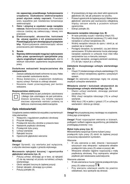 BlackandDecker Marteau Rotatif- Kd960 - Type 2 - Instruction Manual (Pologne)