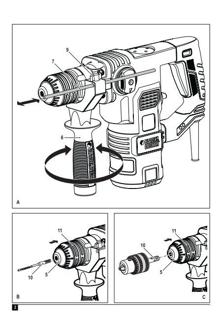 BlackandDecker Marteau Rotatif- Kd1250k - Type 1 - Instruction Manual (Europ&eacute;en)