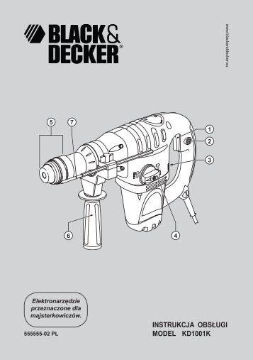 BlackandDecker Marteau Rotatif- Kd1001k - Type 2 - Instruction Manual (Pologne)