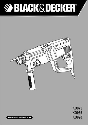 BlackandDecker Marteau Rotatif- Kd985 - Type 2 - Instruction Manual (Anglaise - Arabe)