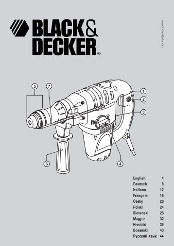 BlackandDecker Marteau Rotatif- Kd1001k - Type 1 - Instruction Manual (EuropÃ©en Oriental)