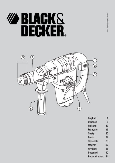 BlackandDecker Marteau Rotatif- Kd1001k - Type 1 - Instruction Manual (Europ&eacute;en Oriental)