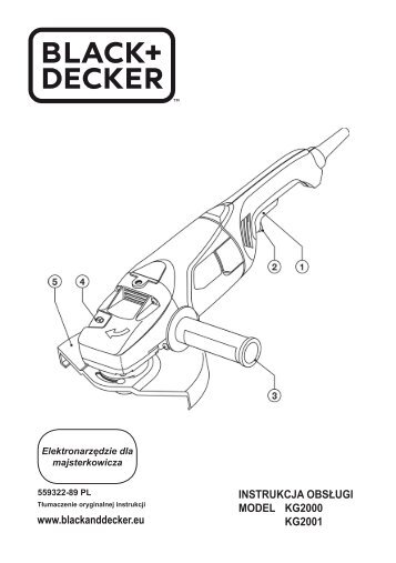 BlackandDecker Meuleuse- Kg2000 - Type 4 - Instruction Manual (Pologne)