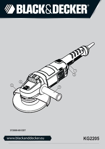 BlackandDecker Meuleuse- Kg2205 - Type 1 - Instruction Manual (EuropÃ©en Oriental)