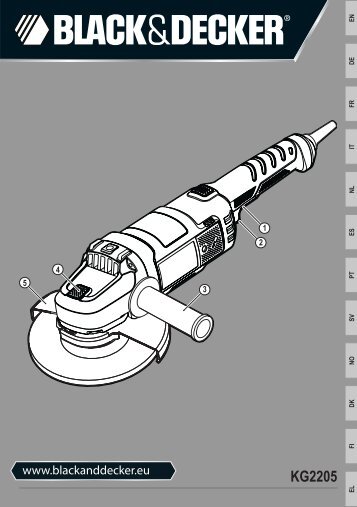 BlackandDecker Meuleuse- Kg2205 - Type 1 - Instruction Manual (EuropÃ©en)