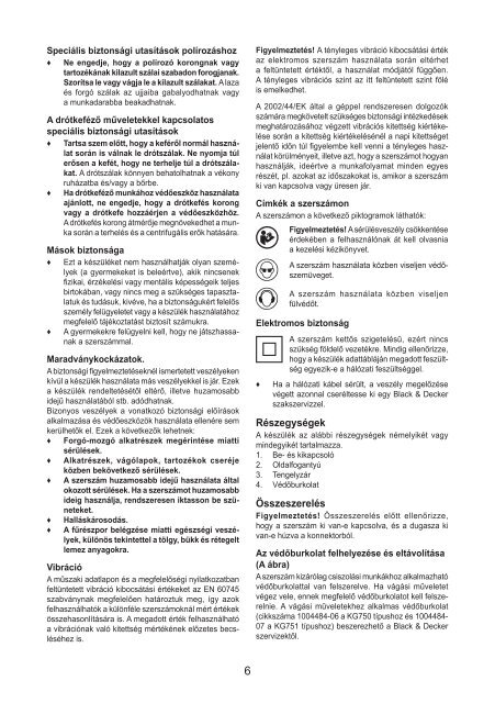 BlackandDecker Meuleuse Petit Diam&egrave;tre- Kg751 - Type 1 - Instruction Manual (la Hongrie)