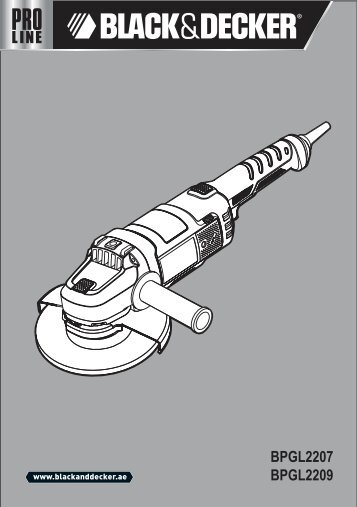 BlackandDecker Meuleuse- Bpgl2207 - Type 1 - Instruction Manual (Anglaise - Arabe)