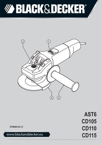 BlackandDecker Meuleuse Petit DiamÃ¨tre- Cd110 - Type 4 - Instruction Manual (Lituanie)