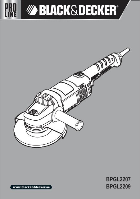 BlackandDecker Meuleuse- Bpgl2209 - Type 1 - Instruction Manual (Anglaise - Arabe)