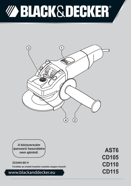 BlackandDecker Meuleuse Petit Diam&egrave;tre- Ast6 - Type 4 - Instruction Manual (la Hongrie)