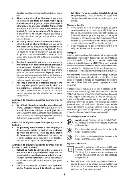 BlackandDecker Meuleuse Petit Diam&egrave;tre- Kg915 - Type 3 - Instruction Manual (Roumanie)