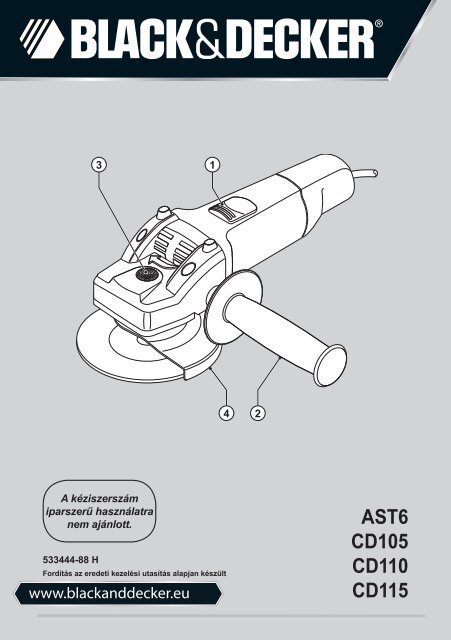 BlackandDecker Meuleuse Petit Diam&egrave;tre- Cd105 - Type 4 - Instruction Manual (la Hongrie)