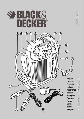 BlackandDecker Demarreur- Bdv012i - Type 1 - Instruction Manual (EuropÃ©en)
