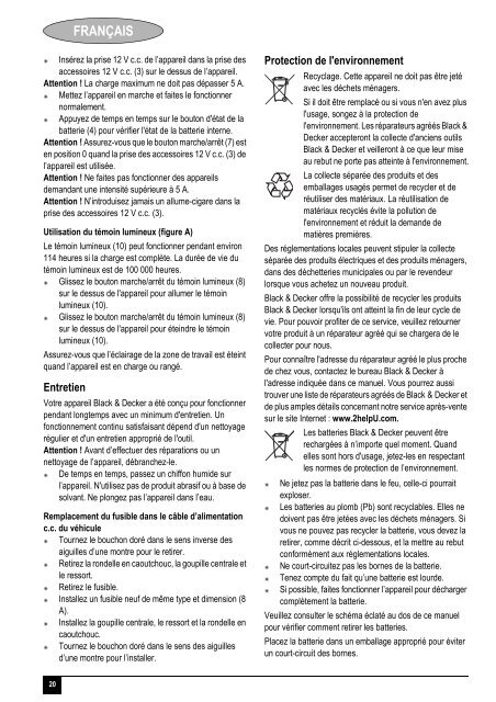 BlackandDecker Demarreur- Bdv012i - Type 1 - Instruction Manual (Europ&eacute;en)