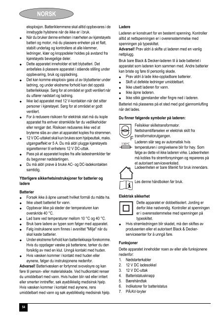 BlackandDecker Demarreur- Bdv012i - Type 1 - Instruction Manual (Europ&eacute;en)