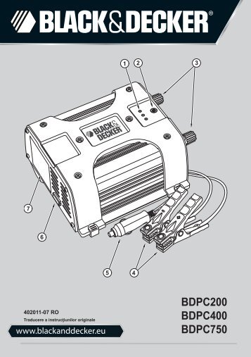 BlackandDecker Convertisseur De Courant- Bdpc750 - Type 1 - Instruction Manual (Roumanie)