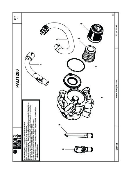 BlackandDecker Aspirateur Auto- Pad1200 - Type 1 - Instruction Manual (Turque)