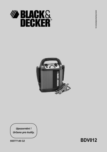 BlackandDecker Demarreur- Bdv012i - Type 1 - Instruction Manual (TchÃ¨que)