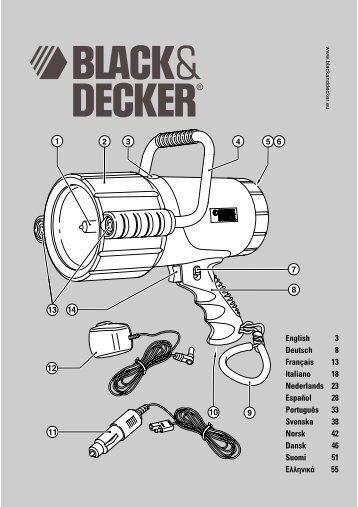 BlackandDecker Lampe- Bdv157 - Type 1 - Instruction Manual (EuropÃ©en)