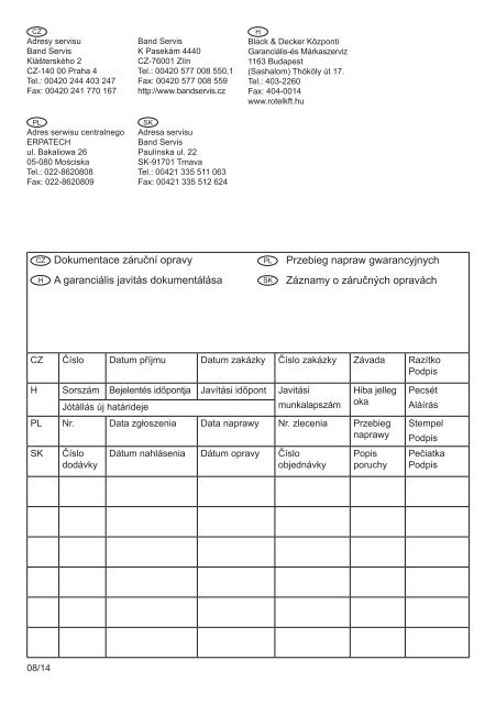 BlackandDecker Aspirateur Auto- Pad1200 - Type 1 - Instruction Manual (la Hongrie)