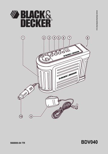 BlackandDecker Batterie De Renfort- Bdv040 - Type 1 - Instruction Manual (Turque)