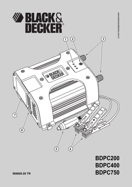 BlackandDecker Convertisseur De Courant- Bdpc200 - Type 1 - Instruction Manual (Turque)