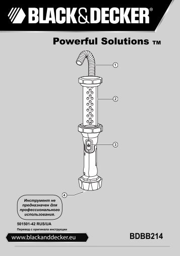 BlackandDecker Lampe De Poche- Bdbb214 - Type 1 - Instruction Manual (Russie - Ukraine)