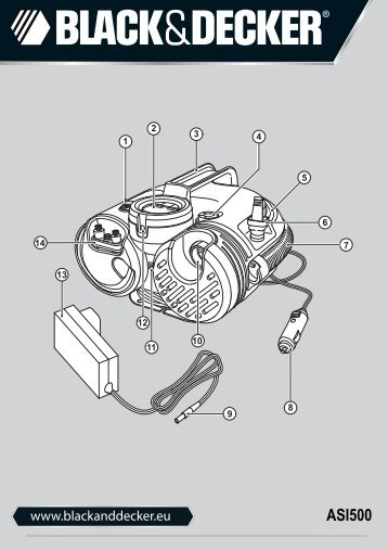 BlackandDecker Gonfleur- Asi500 - Type H2 - Instruction Manual (EuropÃ©en)