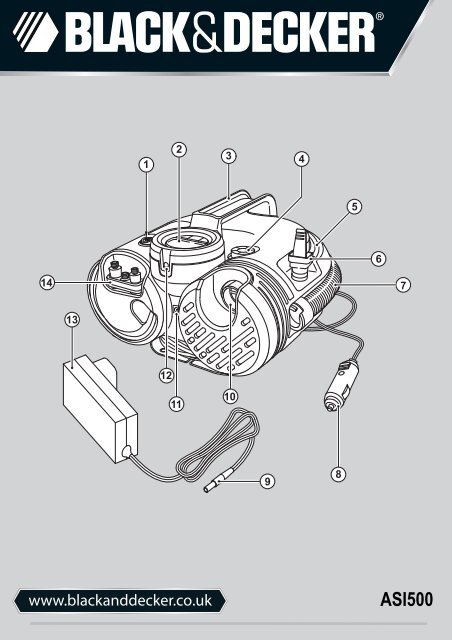 Black & Decker ASI500 Type H1 Inflator Spare Parts - Part Shop Direct