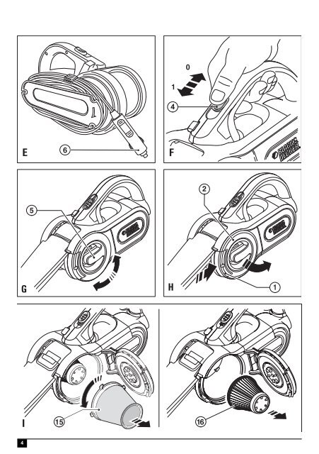 BlackandDecker Aspirateur Auto- Pav1205 - Type 1 - Instruction Manual (Europ&eacute;en Oriental)