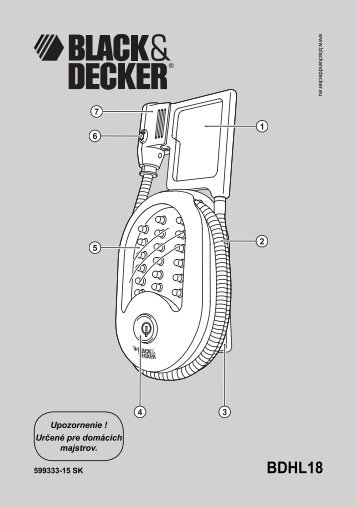 BlackandDecker Phare Auto- Bdhl18 - Type 1 - Instruction Manual (Slovaque)