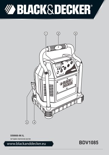 BlackandDecker Chargeur De Batterie- Bdv1085 - Type 1 - Instruction Manual (IsraÃ«l)