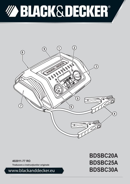 BlackandDecker Chargeur De Batterie- Bdsbc20a - Type 1 - Instruction Manual (Roumanie)
