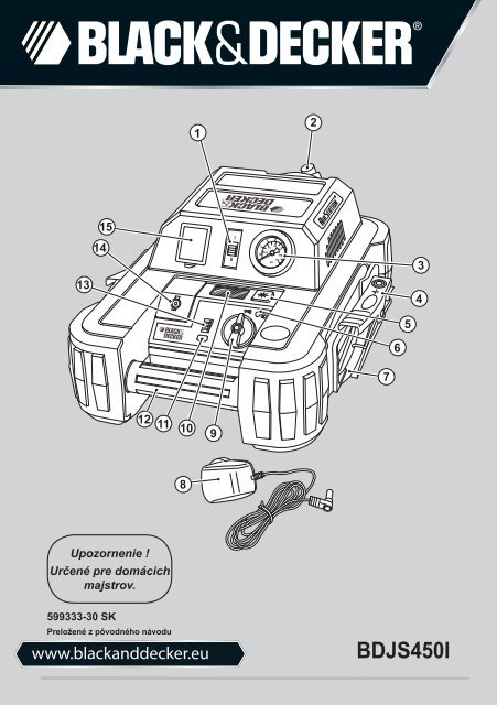 BlackandDecker Demarreur- Bdjs450i - Type 1 - Instruction Manual (Slovaque)