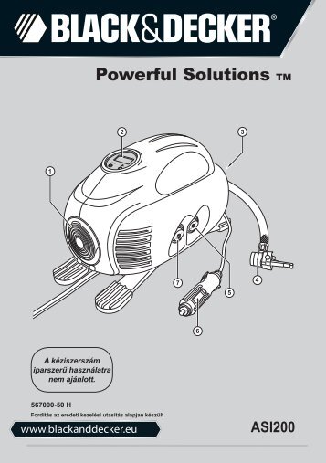 BlackandDecker Gonfleur- Asi200 - Type 1 - Instruction Manual (la Hongrie)