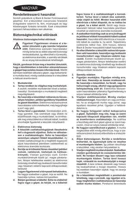 BlackandDecker Perceuse S/f- Hp186f4bk - Type H1 - Instruction Manual (la Hongrie)
