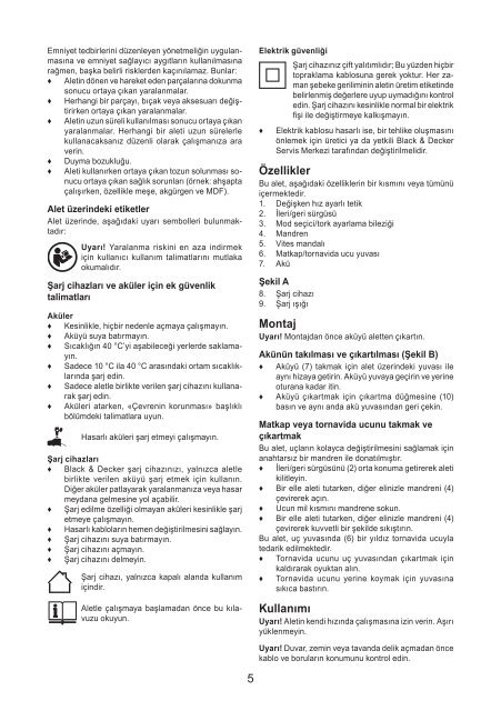 BlackandDecker Perceuse S/f- Hp148f4lbk - Type H3 - Instruction Manual (Turque)