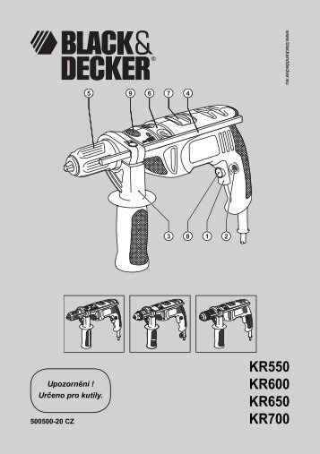 BlackandDecker Perceuse- Kr650cre - Type 2 - Instruction Manual (TchÃ¨que)