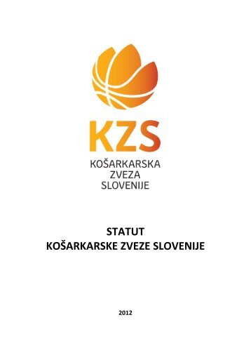 Statut KZS - Košarkarska zveza Slovenije