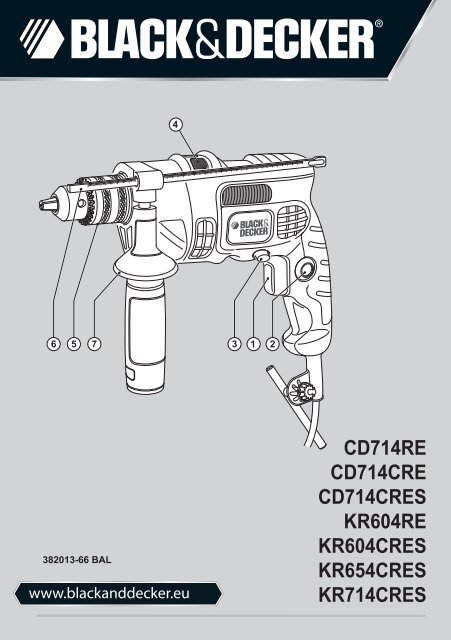 BlackandDecker Marteau Perforateur- Cd714cres - Type 1 - Instruction Manual (Balkans)