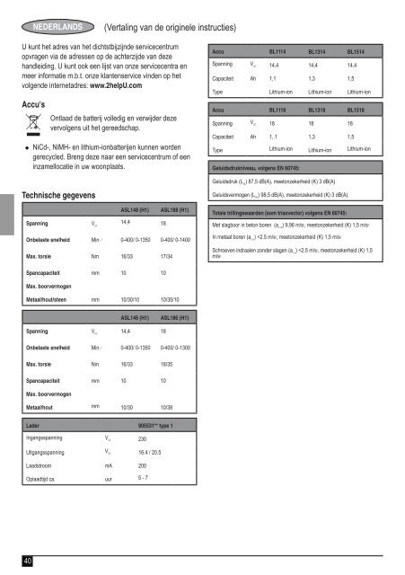 BlackandDecker Perceuse S/f- Asl148 - Type H1 - Instruction Manual (Europ&eacute;en)