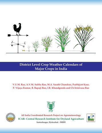 District Level Crop Weather Calendars of Major Crops in India