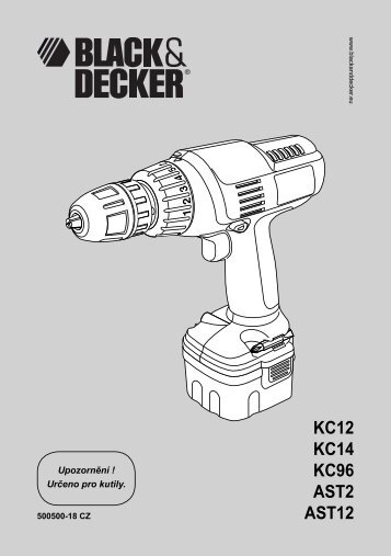 BlackandDecker Perceuse- Kc9652 - Type 1 - Instruction Manual (TchÃ¨que)