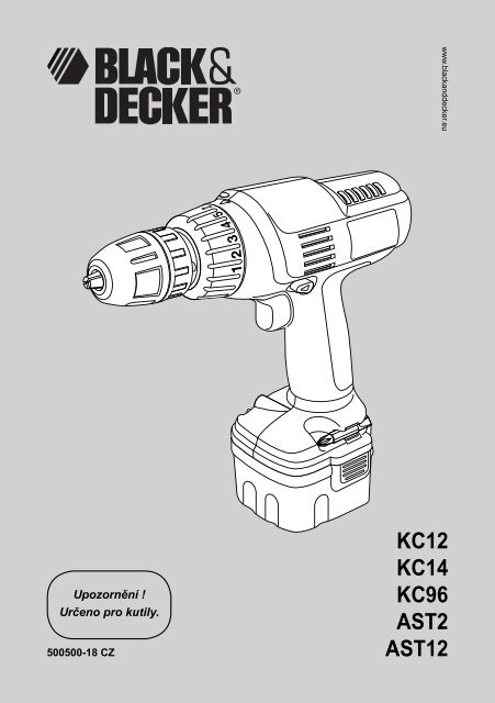 BlackandDecker Perceuse- Kc9652 - Type 1 - Instruction Manual (Tch&egrave;que)