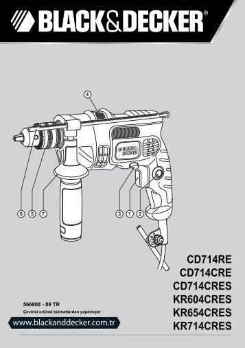 BlackandDecker Marteau Perforateur- Cd714cres - Type 2 - Instruction Manual (Turque)