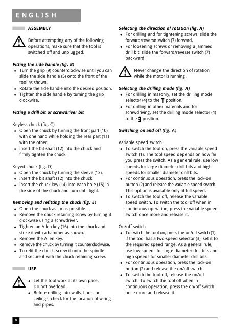 BlackandDecker Perceuse- Kr531 - Type 1 - Instruction Manual