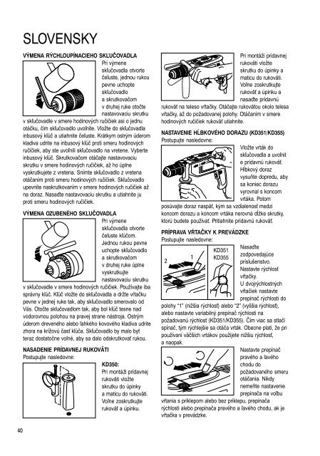 BlackandDecker Perceuse- Kd351cre - Type 1 - Instruction Manual