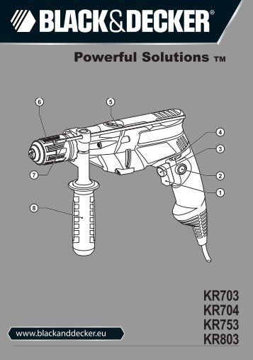 BlackandDecker Marteau Perforateur- Kr803 - Type 1 - Instruction Manual (EuropÃ©en)